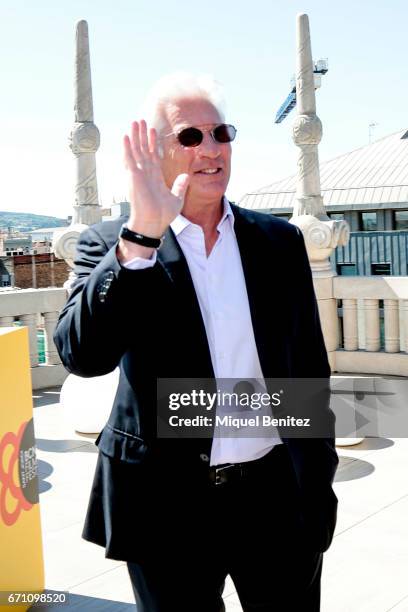 Richard Gere poses during a photocall for his latest film 'Norman: The Moderate Rise and Tragic Fall of a New York Fixer' is part of Ist Festival...