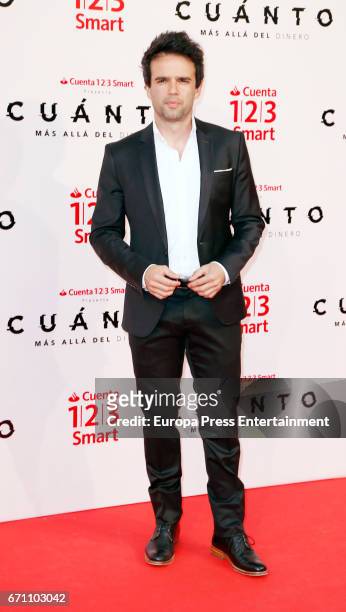 Raul Peña attends the 'Cuanto.Mas Alla del DInero' premiere at Callao cinema on April 20, 2017 in Madrid, Spain.
