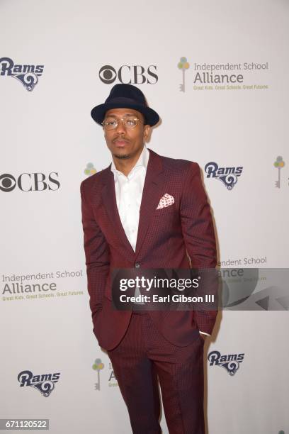 Actor/Host Nick Cannon attends the Independent School Alliance Impact Awards at the Beverly Wilshire Four Seasons Hotel on April 20, 2017 in Beverly...