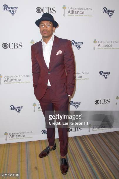 Actor/Host Nick Cannon attends the Independent School Alliance Impact Awards at the Beverly Wilshire Four Seasons Hotel on April 20, 2017 in Beverly...