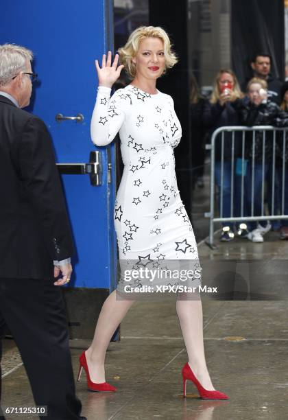 Actress Katherine Heigl is seen on April 20, 2017 in New York City.