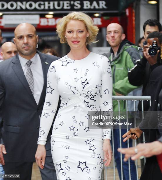 Actress Katherine Heigl is seen on April 20, 2017 in New York City.