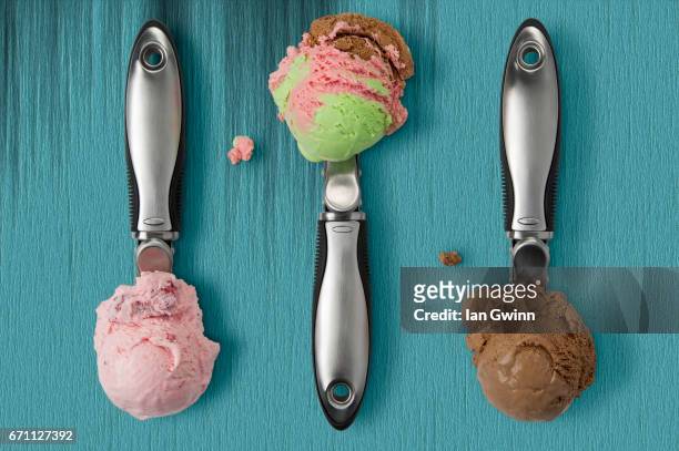 ice cream scoopers - ice cream scoop stock-fotos und bilder