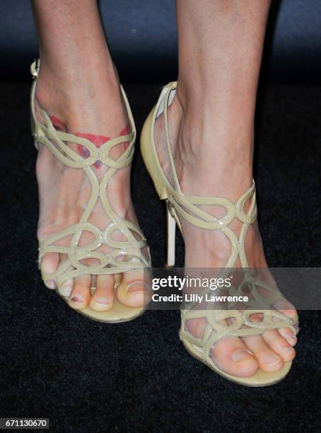 Actress/model Kristanna Loken, shoe detail, attends Artemis Women In Action Film Festival at Laemmle's Ahrya Fine Arts Theatre on April 20, 2017 in...