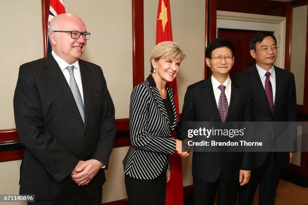 Australian Attorney General George Brandis, Australian Minister for Foreign Affairs Julie Bishop, Central Commission on Political and Legal Affairs,...