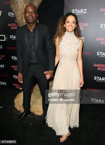 Chris Obi attends the premiere Of Starz's 'American Gods' on April 20, 2017 in Hollywood, California.