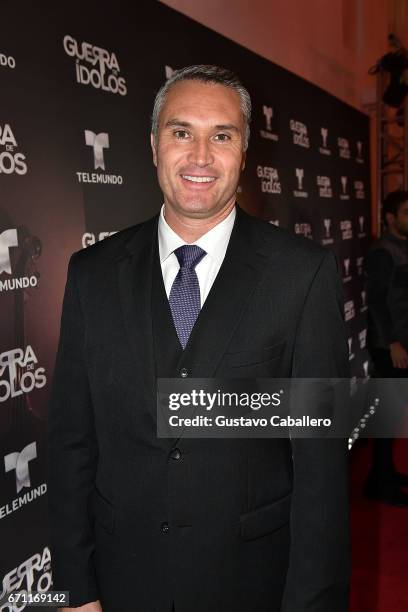 Edgardo Del Villar attends the Telemundo Premiere Of "Guerra De Idolos" at The Temple House on April 20, 2017 in Miami Beach, Florida.