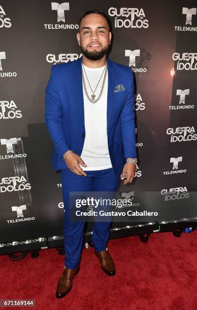 LeJuan James attends the Telemundo Premiere Of "Guerra De Idolos" at The Temple House on April 20, 2017 in Miami Beach, Florida.