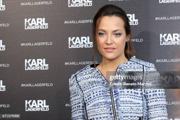 Model Katerina Sokolova attends the Karl Lagerfeld boutique opening on April 20, 2017 in Prague, Czech Republic. By Renato Marzini/Getty Images.com