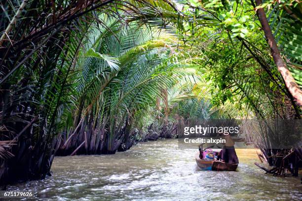 mekong delta, vietnam - rio mekong imagens e fotografias de stock