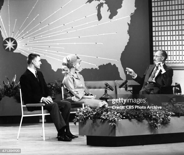 Television comedy / interview program, Tell It To Groucho hosted by Groucho Marx. Image dated December 6, 1961. Los Angeles, CA. Grouch Marx, with...