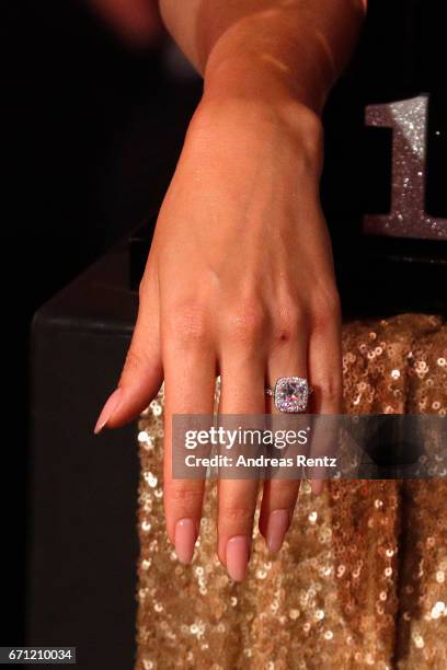 Sylvie Meis, ring detail, during the 5th show of the tenth season of the television competition 'Let's Dance' on April 21, 2017 in Cologne, Germany.