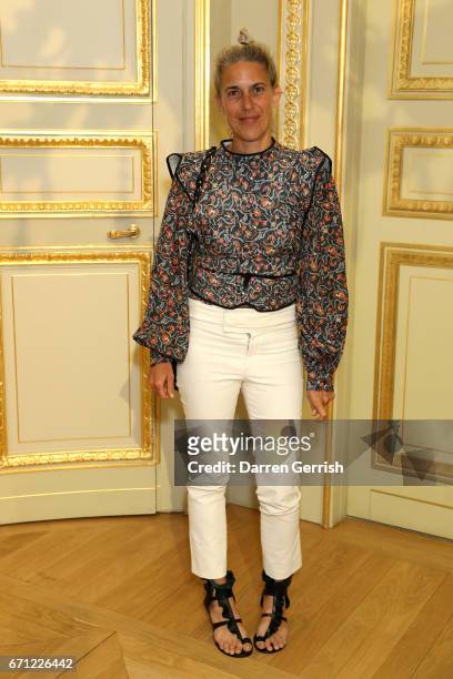 Isabel Marant attends the Isabel Marant x MATCHESFASHION.COM dinner at Hotel de La Salle on April 21, 2017 in Paris, France.