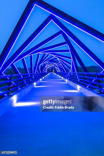 high trestle trail bridge - footbridge stock pictures, royalty-free photos & images