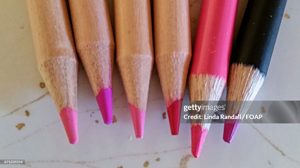 Pink Colored Pencils