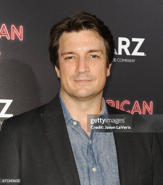 Actor Nathan Fillion attends the premiere of "American Gods" at ArcLight Cinemas Cinerama Dome on April 20, 2017 in Hollywood, California.