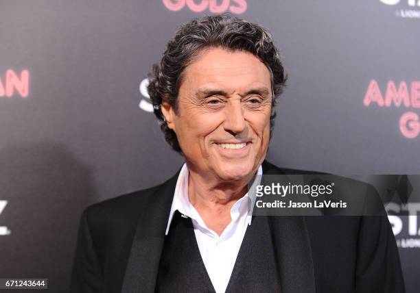 Actor Ian McShane attends the premiere of "American Gods" at ArcLight Cinemas Cinerama Dome on April 20, 2017 in Hollywood, California.