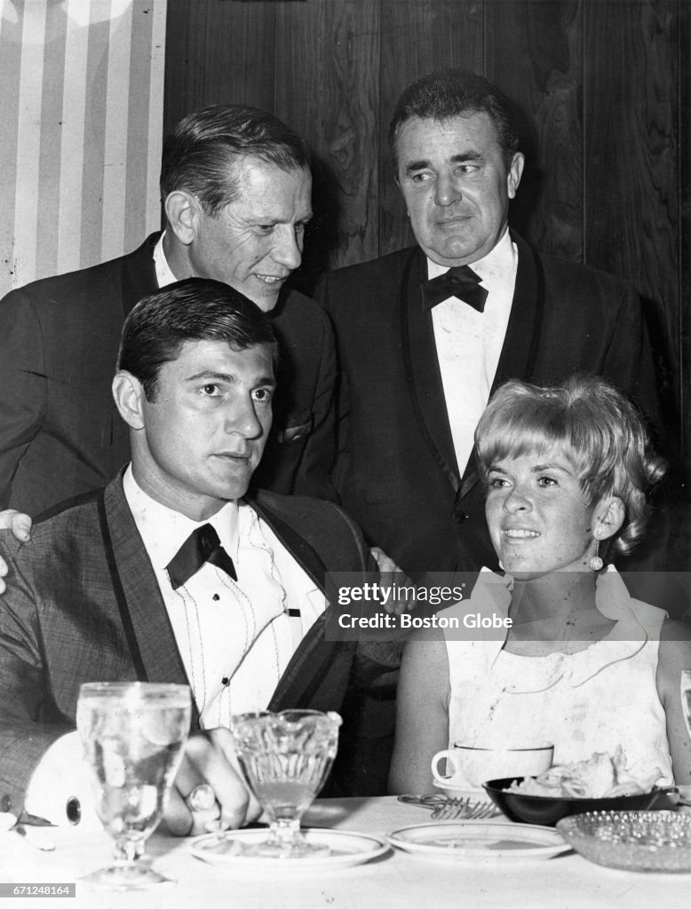 Carl And Carol Yastrzemski With Mass. Gov. Volpe