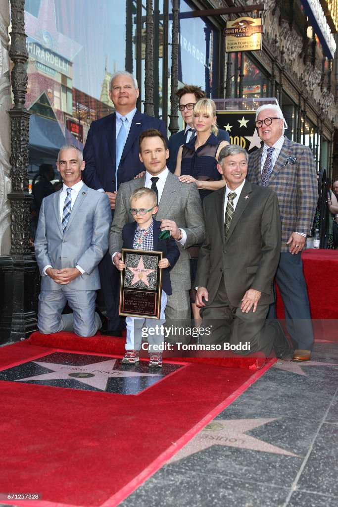 Chris Pratt Honored With Star On The Hollywood Walk Of Fame