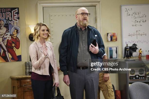 The Separation Agitation" -- Pictured: April Bowlby and Brian Posehn . Coverage of the CBS series THE BIG BANG THEORY, scheduled to air on the CBS...