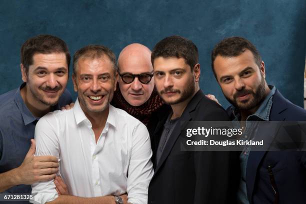 Claudio Giovannei, Edoardo de Angelis, Gabrielle Mainetti, Gianfranco Rosi, Ivan Cotroneo, Italian Cinema, Hollywood directors group portrait for...