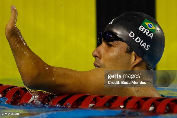 Daniel Dias of Brazil competes in the Men's 100m Freestyle on day 01 of the 2017 Loterias Caixa Swimming Open Championship - Day 1 at Brazilian...