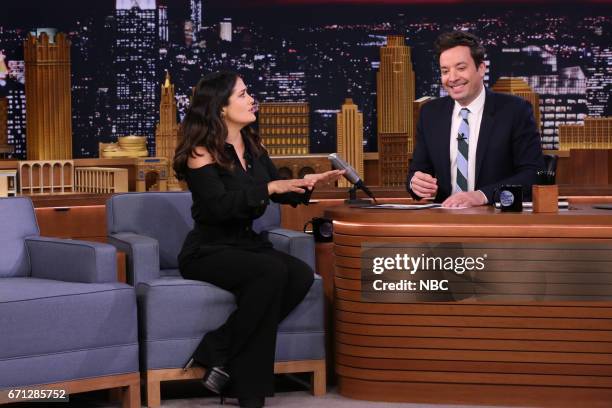 181 Salma Hayek Jimmy Fallon Photos & High Res Pictures - Getty Images