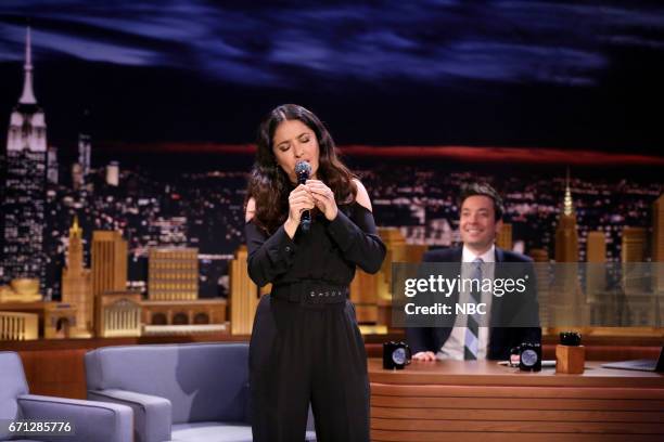 181 Salma Hayek Jimmy Fallon Photos & High Res Pictures - Getty Images
