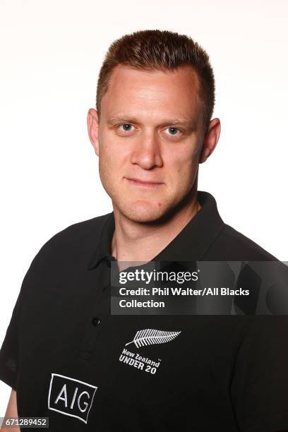 Willie Rickards poses during the New Zealand U20 Headshots Session at Novotel Auckland Airport on April 22, 2017 in Auckland, New Zealand.