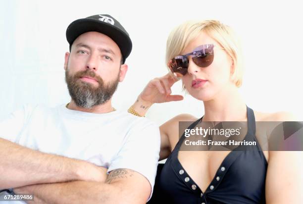 Recording artists Josh Carter and Sarah Barthel of Phantogram during day 1 of the 2017 Coachella Valley Music & Arts Festival at the Empire Polo Club...