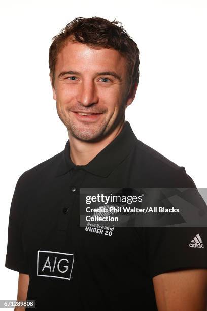 Noah Whitehead poses during the New Zealand U20 Headshots Session at Novotel Auckland Airport on April 22, 2017 in Auckland, New Zealand.