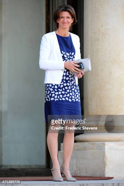 Isabelle Kocher, chief executive officer of Engie arrives at the Elysee Palace where Bill and Melinda Gates receiving the award of Commander of the...
