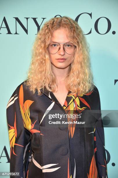 Frederikke Sofie attends Tiffany & Co Celebrates The 2017 Blue Book Collection at ST. Ann's Warehouse on April 21, 2017 in New York City.