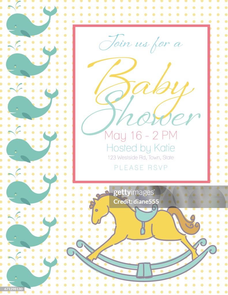 Baby shower uitnodiging sjabloon