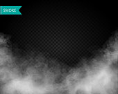 Clouds or smoke vector on transparent background