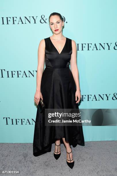 Model Emma Kathleen Ferrer attends the Tiffany & Co. 2017 Blue Book Collection Gala at ST. Ann's Warehouse on April 21, 2017 in New York City.