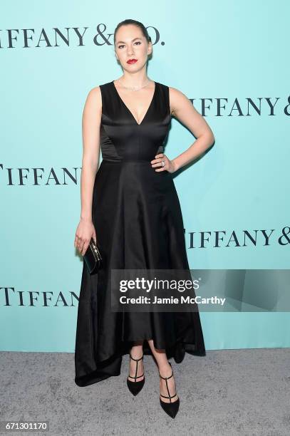 Model Emma Kathleen Ferrer attends the Tiffany & Co. 2017 Blue Book Collection Gala at ST. Ann's Warehouse on April 21, 2017 in New York City.