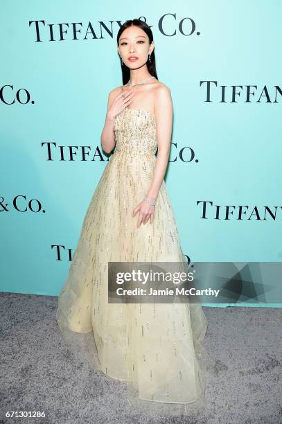 Actress Ni Ni attends the Tiffany & Co. 2017 Blue Book Collection Gala at ST. Ann's Warehouse on April 21, 2017 in New York City.