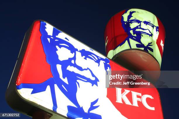 Kentucky Fried Chicken lighted sign.