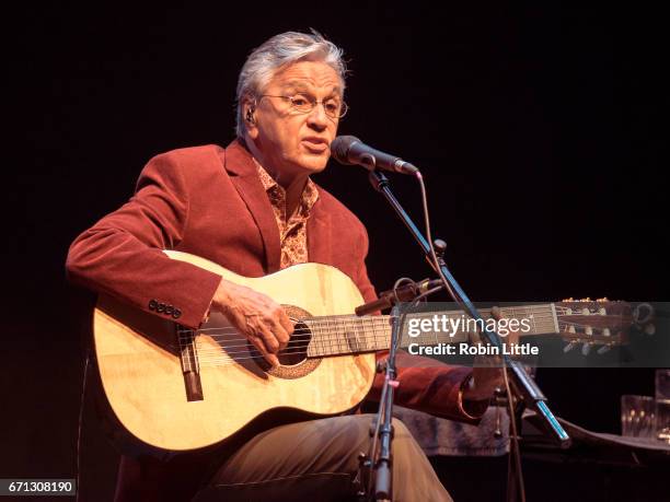 Caetano Veloso performs at the Barbican on April 21, 2017 in London, England.