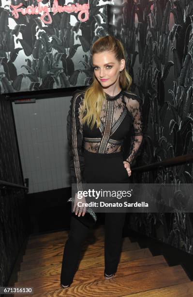 Lydia Hearst attends Marie Claire's 'Fresh Faces' celebration with an event sponsored by Maybelline at Doheny Room on April 21, 2017 in West...