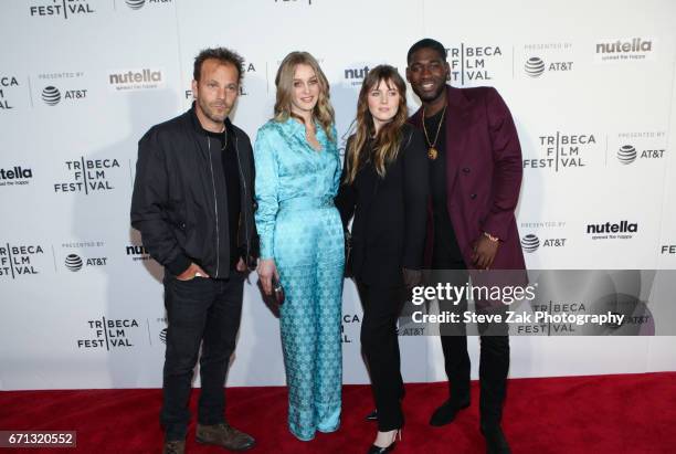 Stephen Dorff, Elizabeth Gilpin, Lorriane Nicholson and Kwame Boateng of "Life Boat" attend the Shorts Program: Disconnected during the 2017 Tribeca...