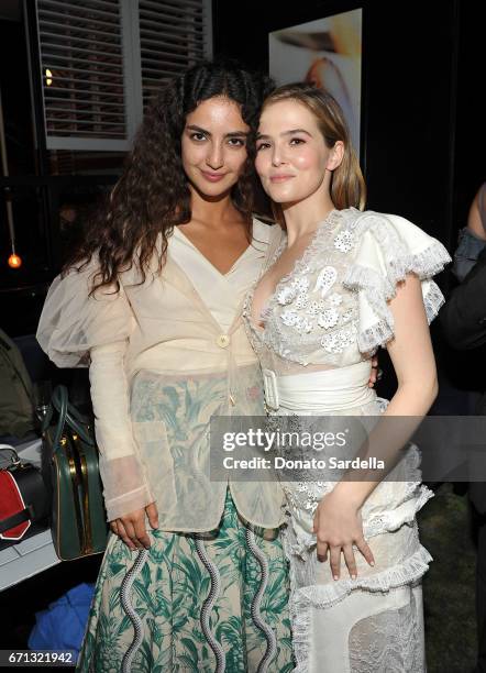 Actors Medalion Rahimi and Zoey Deutch attend Marie Claire's 'Fresh Faces' celebration with an event sponsored by Maybelline at Doheny Room on April...