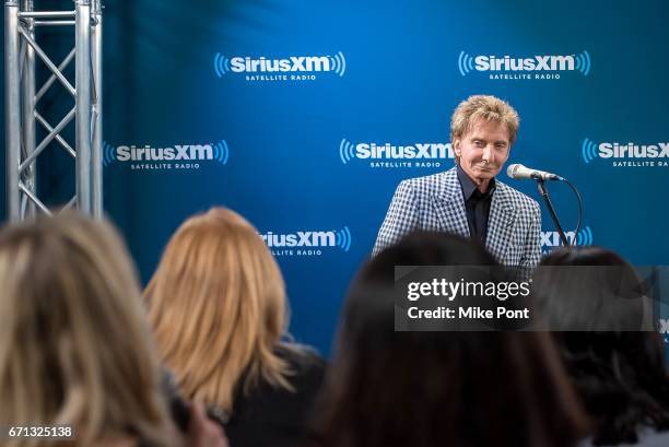 Barry Manilow visits SiriusXM Town Hall at SiriusXM Studios on April 21, 2017 in New York City.