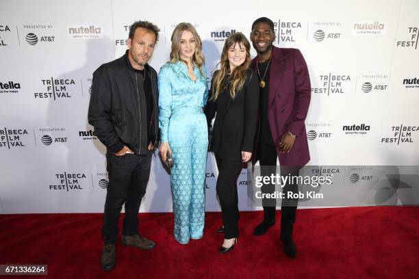 Stephen Dorff, Elizabeth Gilpin, Lorraine Nicholson and Kwame Boateng attend the screening for "Life Boat" at the Tribeca Shorts: Disconnected during...