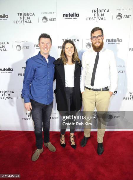 Jarrod Theodore, Simone Bagg and Jordan Bond attend the screening for ÒBig CityÓ at the Tribeca Shorts: Disconnected during the 2017 Tribeca Film...