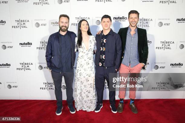 Benjamin Cleary, Rebecca Burke, TJ OÕGrady Peyton and Ian Fitzgerald attend the screening for ÒWaveÓ at the Tribeca Shorts: Disconnected during the...