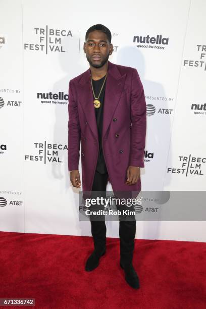Kwame Boateng attends the screening for "Life Boat" at the Tribeca Shorts: Disconnected during the 2017 Tribeca Film Festival at Regal Battery Park...