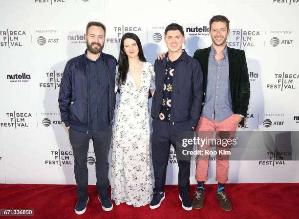 Benjamin Cleary, Rebecca Burke, TJ O'Grady Peyton and Ian Fitzgerald attend the screening for ÒWaveÓ at the Tribeca Shorts: Disconnected during the...