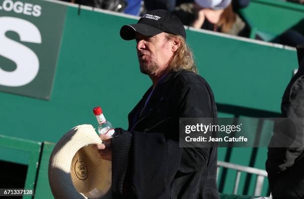 Adrian Smith of Iron Maiden attends day 6 of the Monte-Carlo Rolex Masters, an ATP Tour Masters Series 1000 on the clay courts of the Monte-Carlo...